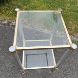 Vintage pedestal table or end table, 70s