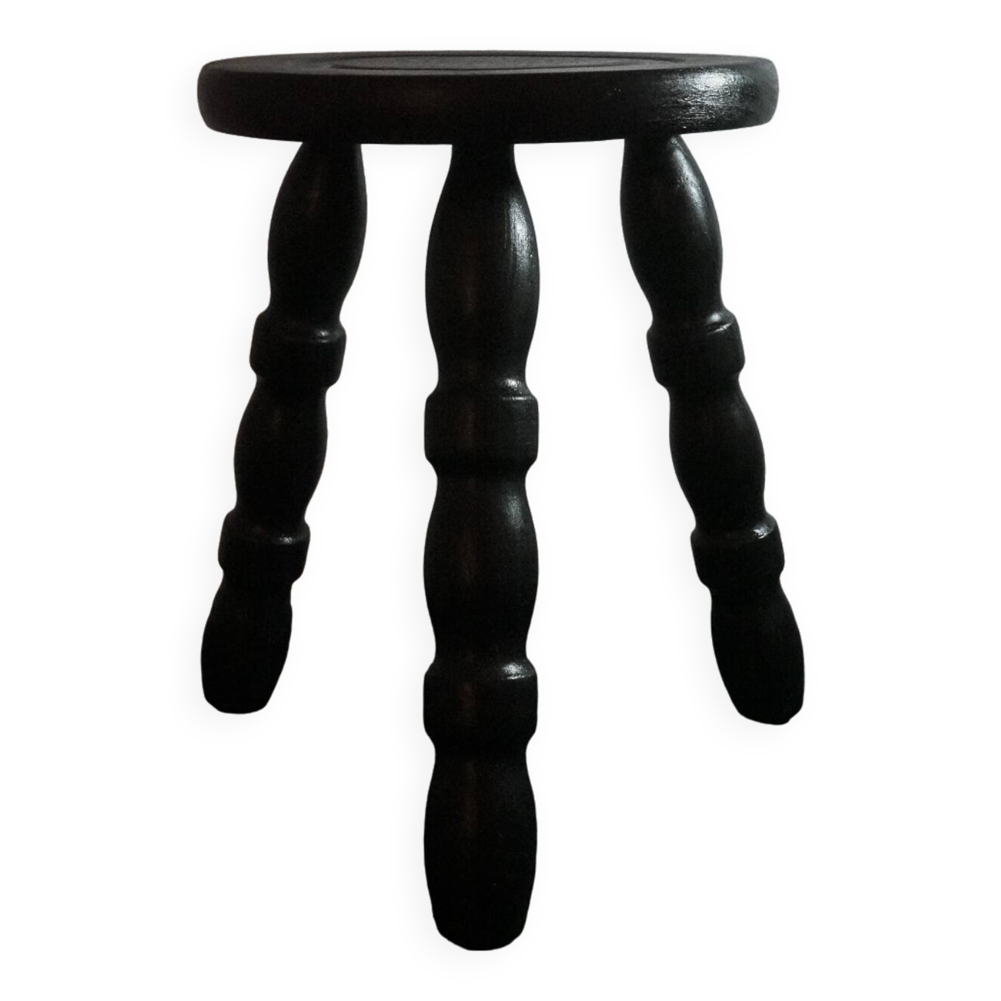 The small tripod in burnt oak wood