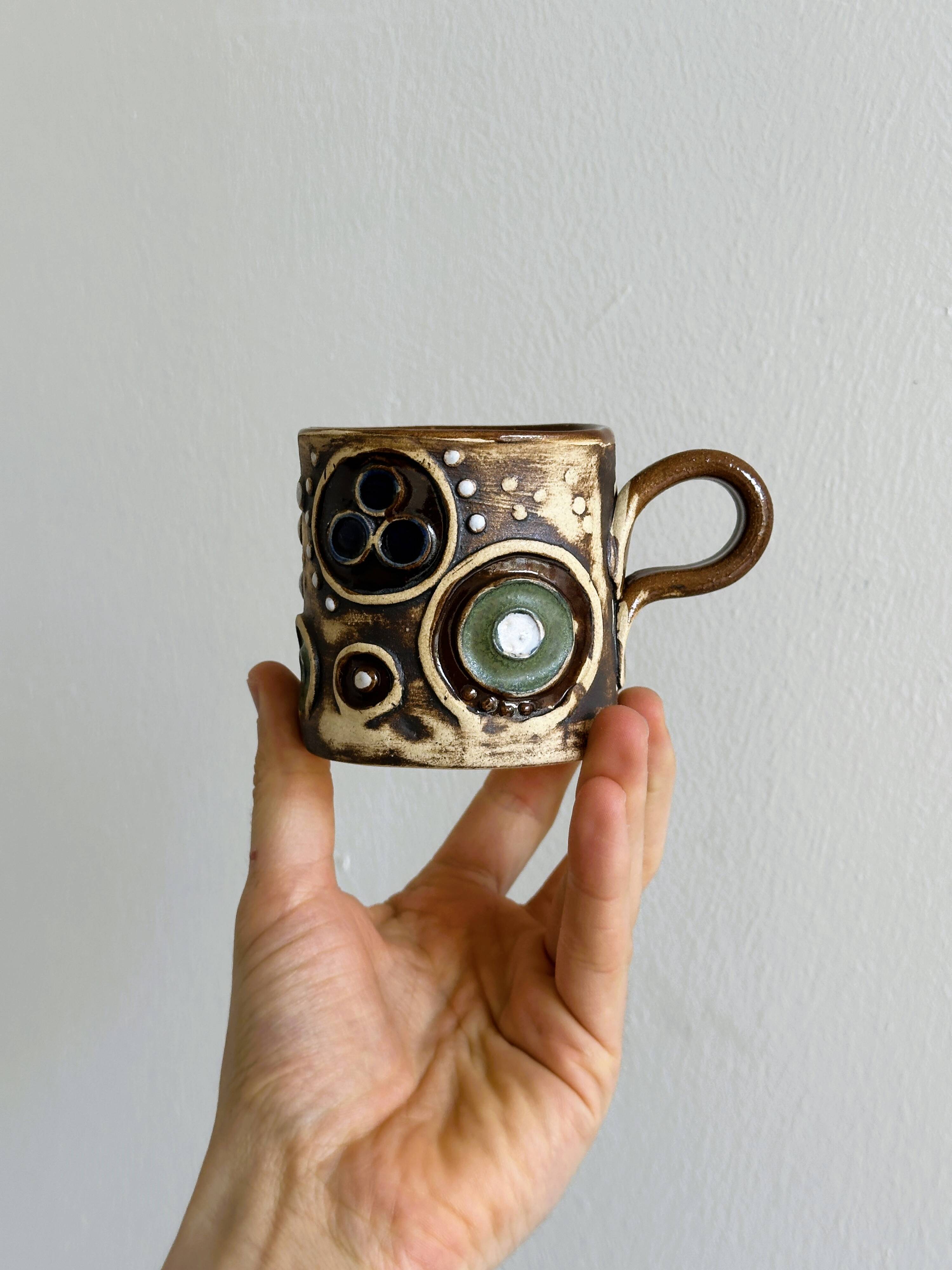 Rustic ceramic coffee mug