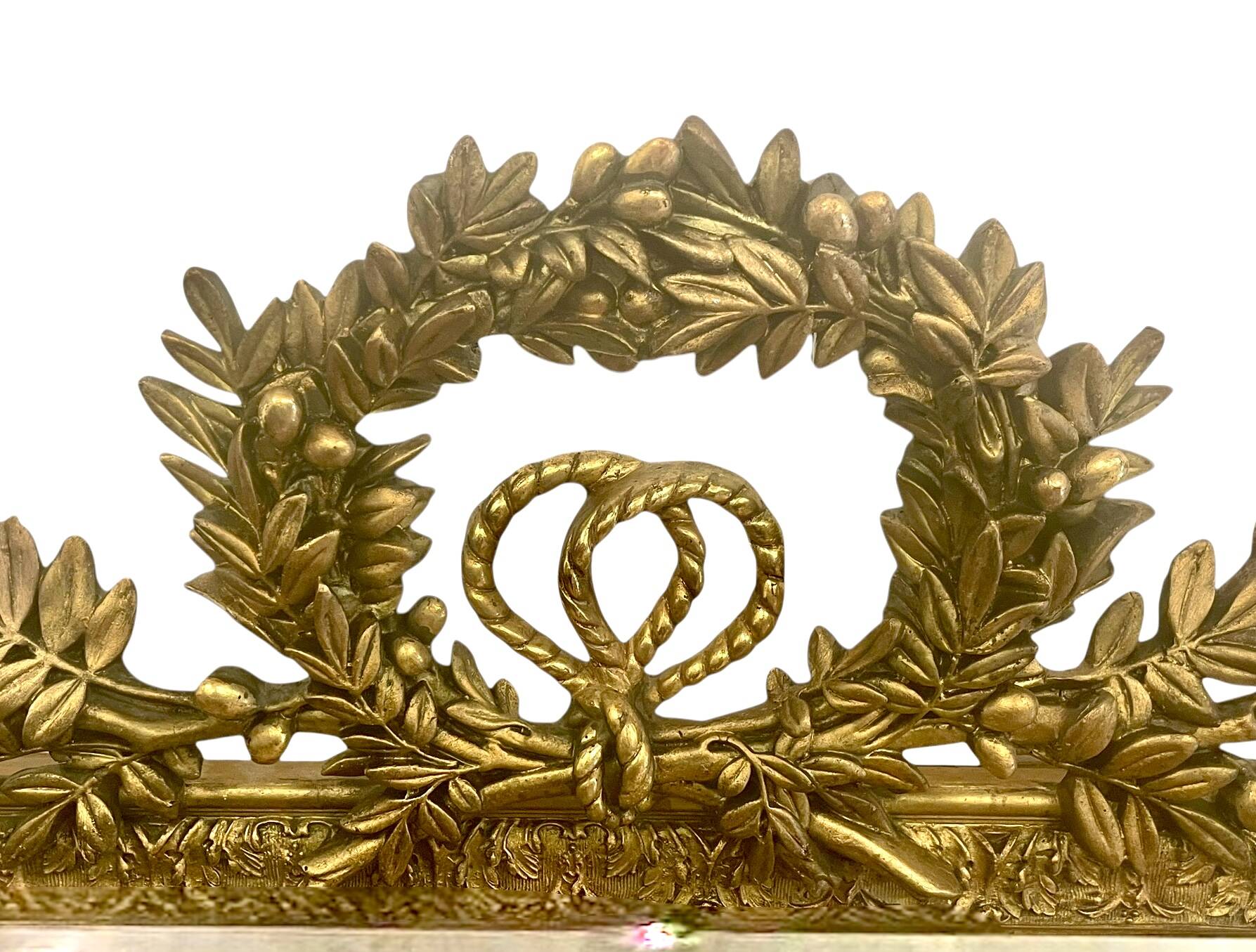 Louis XVI style gilded wood mirror