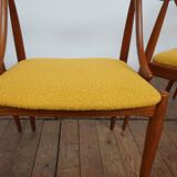 Ensemble de 5 chaises de salle à manger Johannes Andersen avec tissu neuf