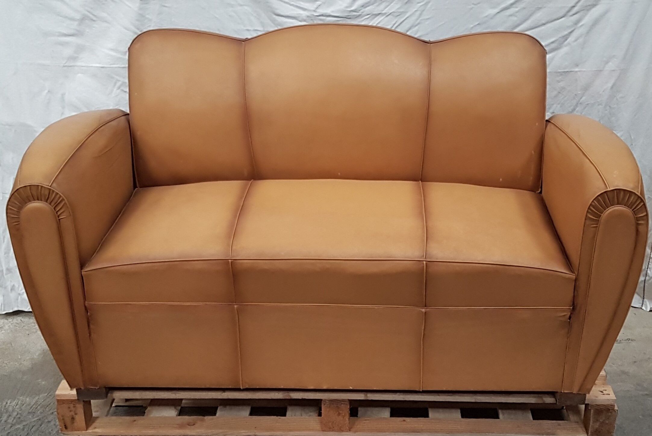 Vintage convertible moustache club sofa