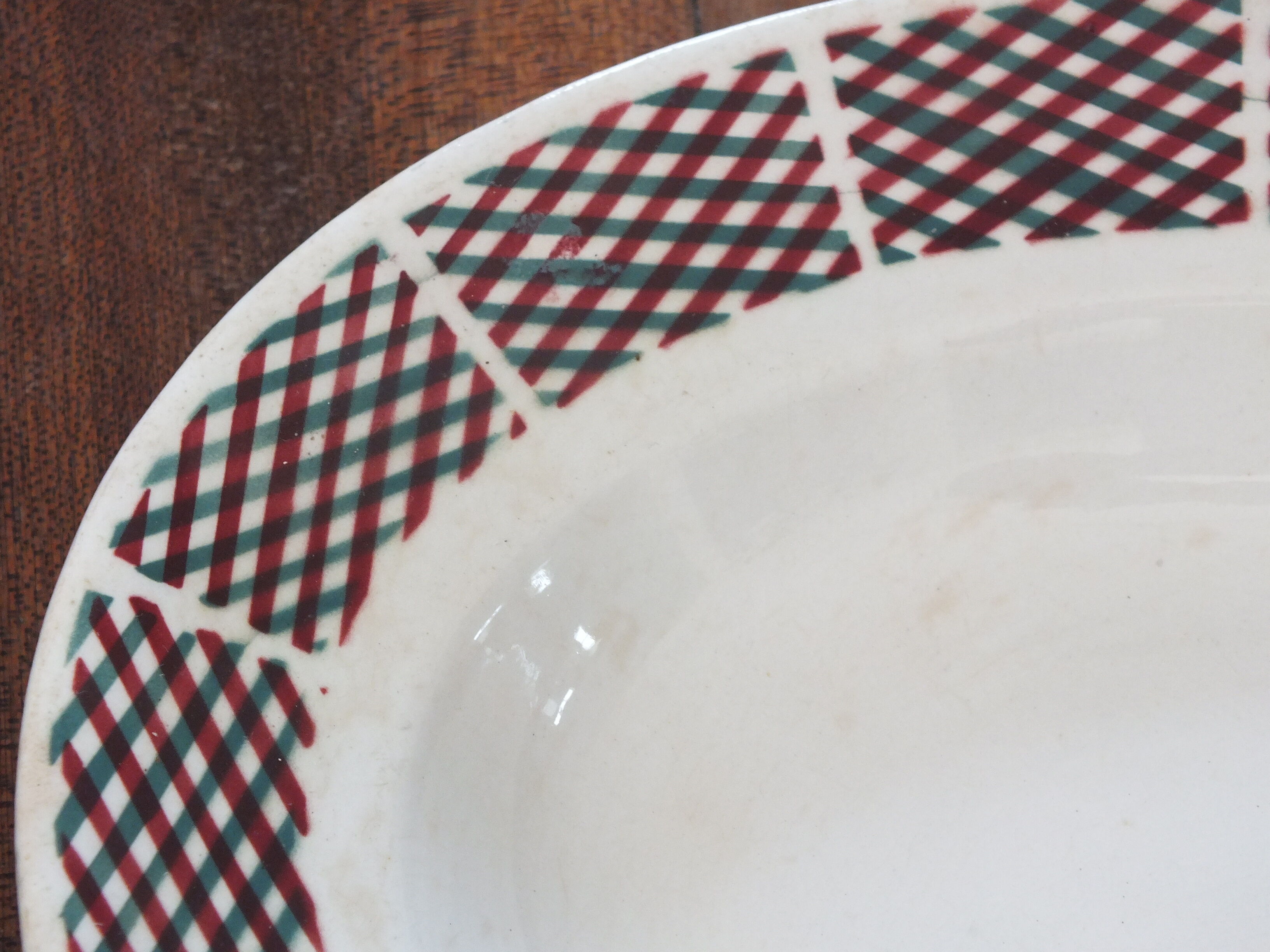 Vintage oval dish 50s - flowers tampon gao