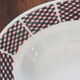 Vintage oval dish 50s - flowers tampon gao