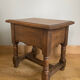 Chest bedside twentieth century solid oak pegged base spacer