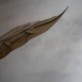 Rhubarb leaf brass floor lamp, Italy, 1970s