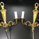 Pair of bronze wall lamps 2 lights