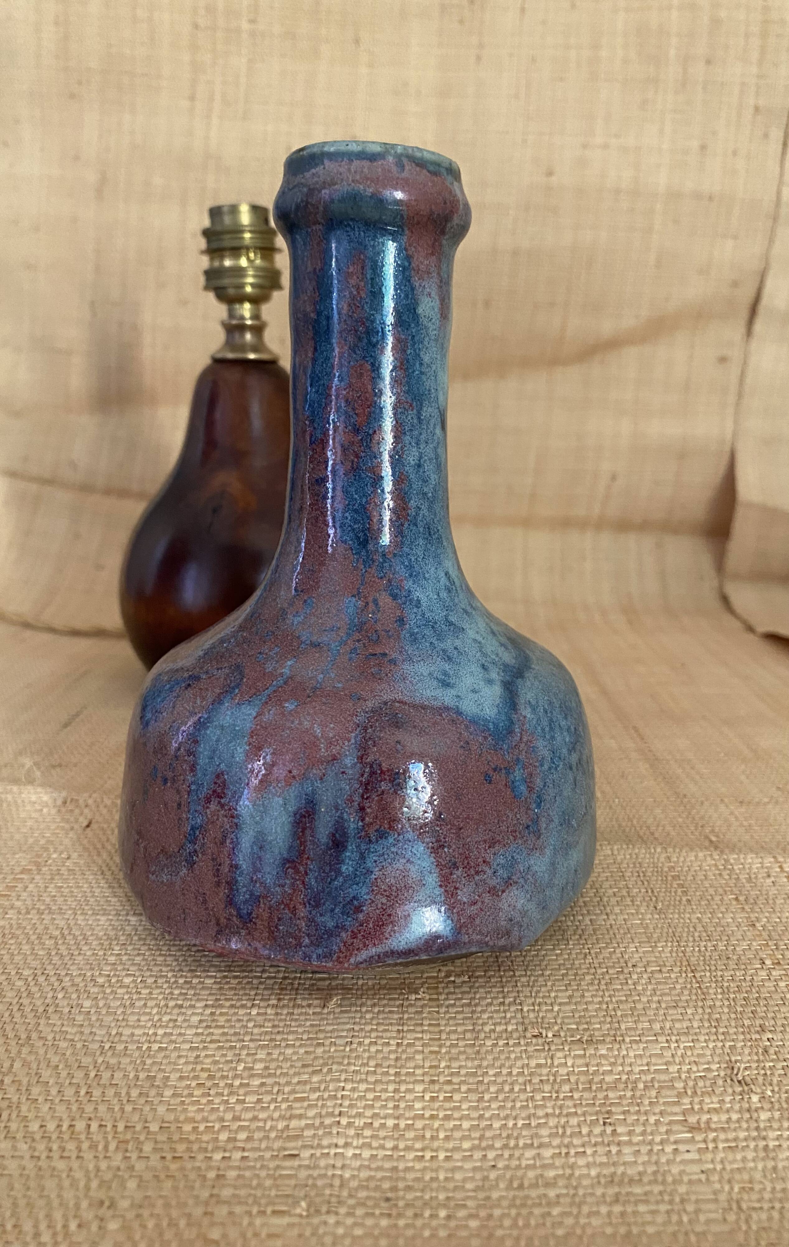 Vase A. Gaudebert stoneware from Puisaye