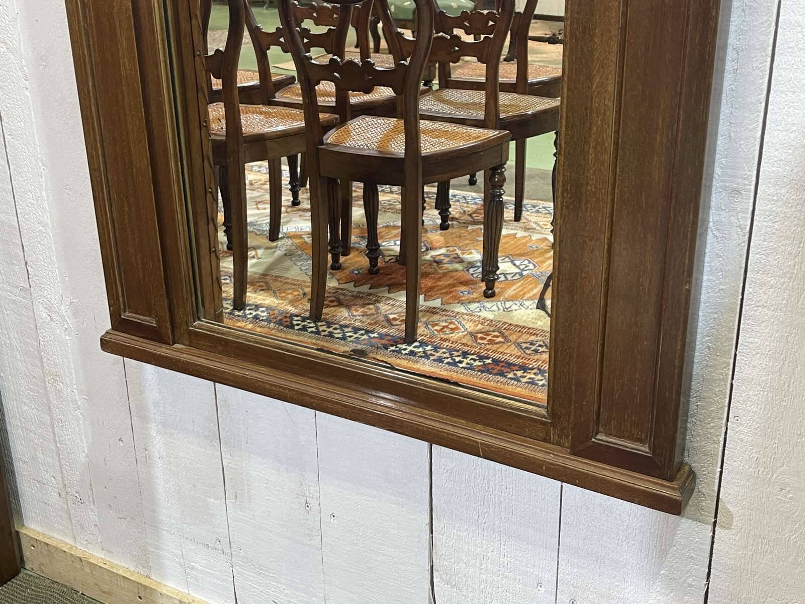 1930s Mahogany Mirror - 1.55m x 76cm