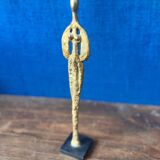 Female subject in gilded bronze, 1999 signed Claudine Berechel