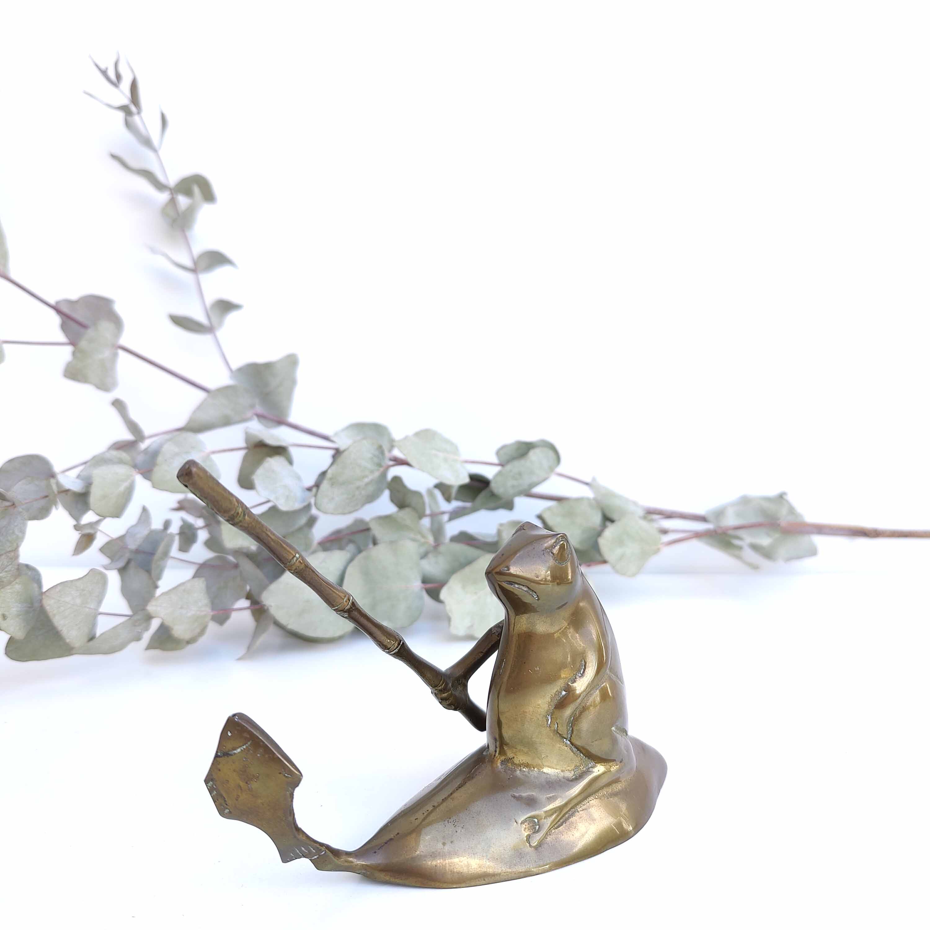 Frog that catches a brass fish