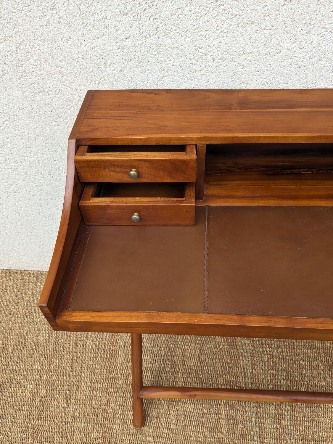 Bureau style colonial en teck massif