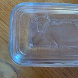 Glass butter dish