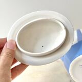 Large Fox Trott Sarreguemines coffee pot in art deco earthenware, 1930s vintage