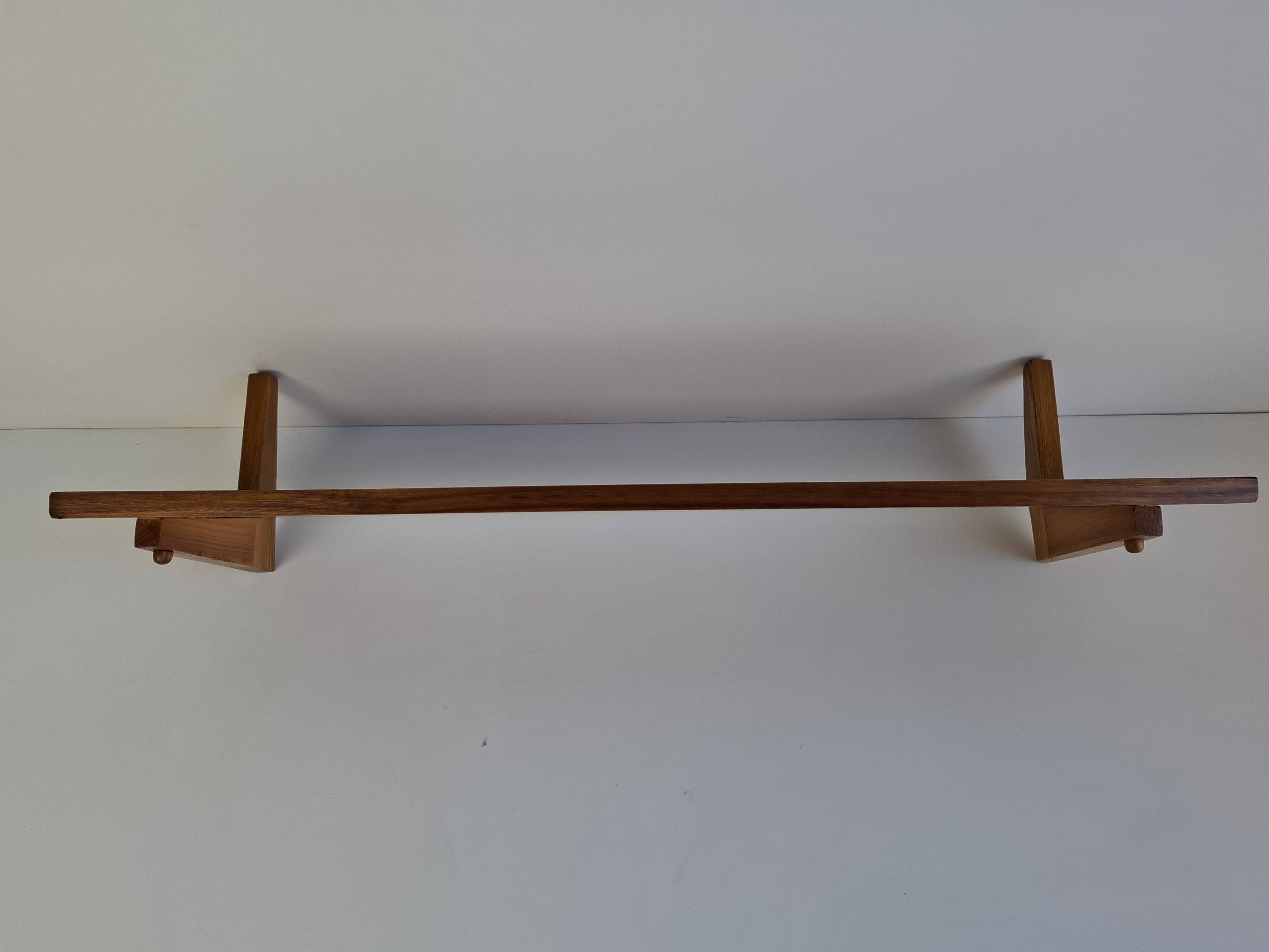 Midcentury Czechoslovak Wooden Wall Shelf, 1960s