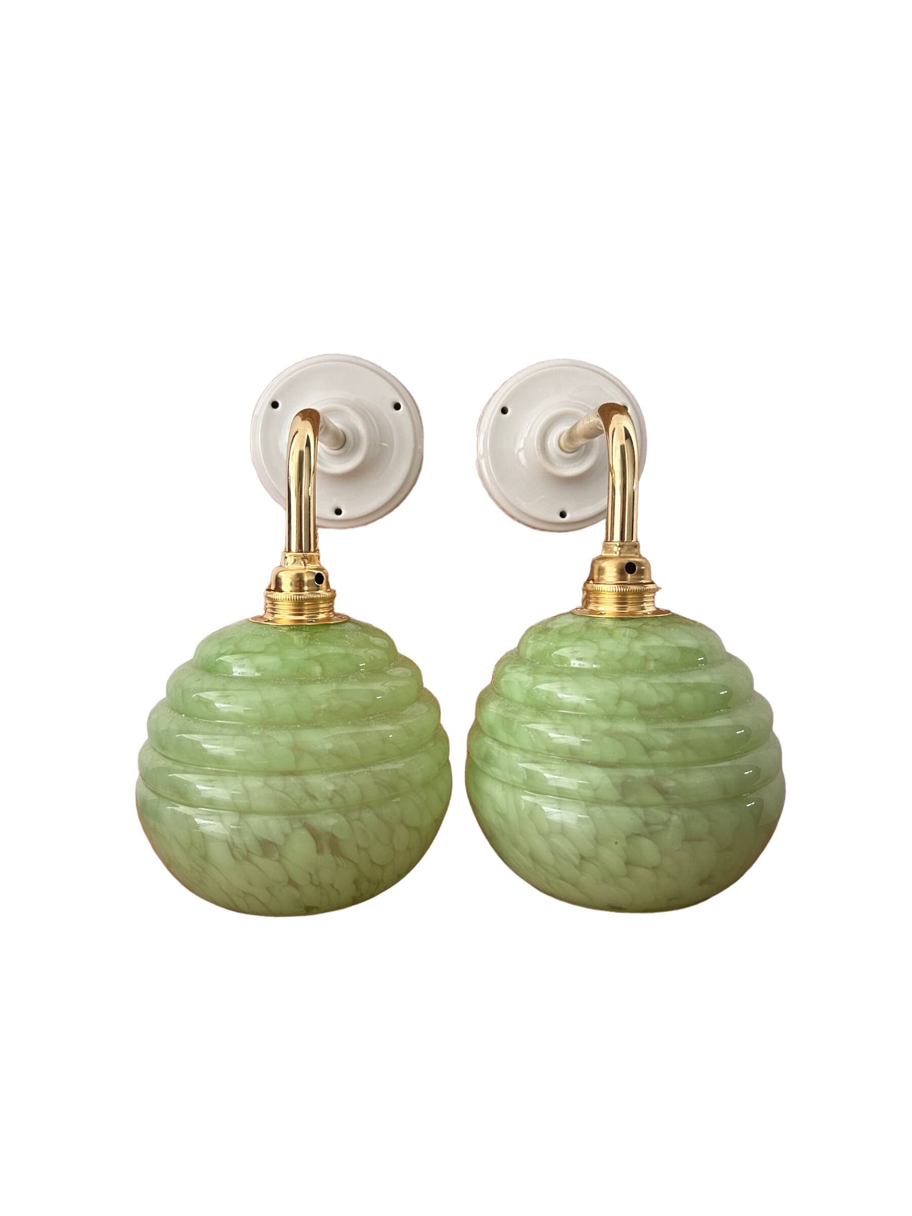 Pair of Art Deco wall lights
