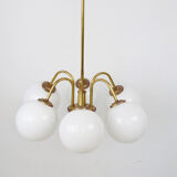 Six-arm chandelier, Poland, 1980s