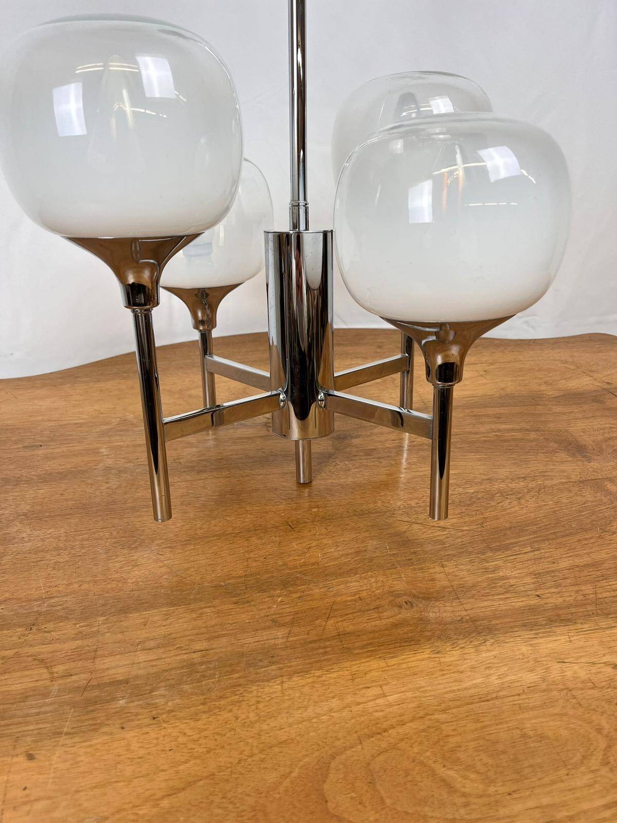 4-light chandelier by Sciolari from the 70s