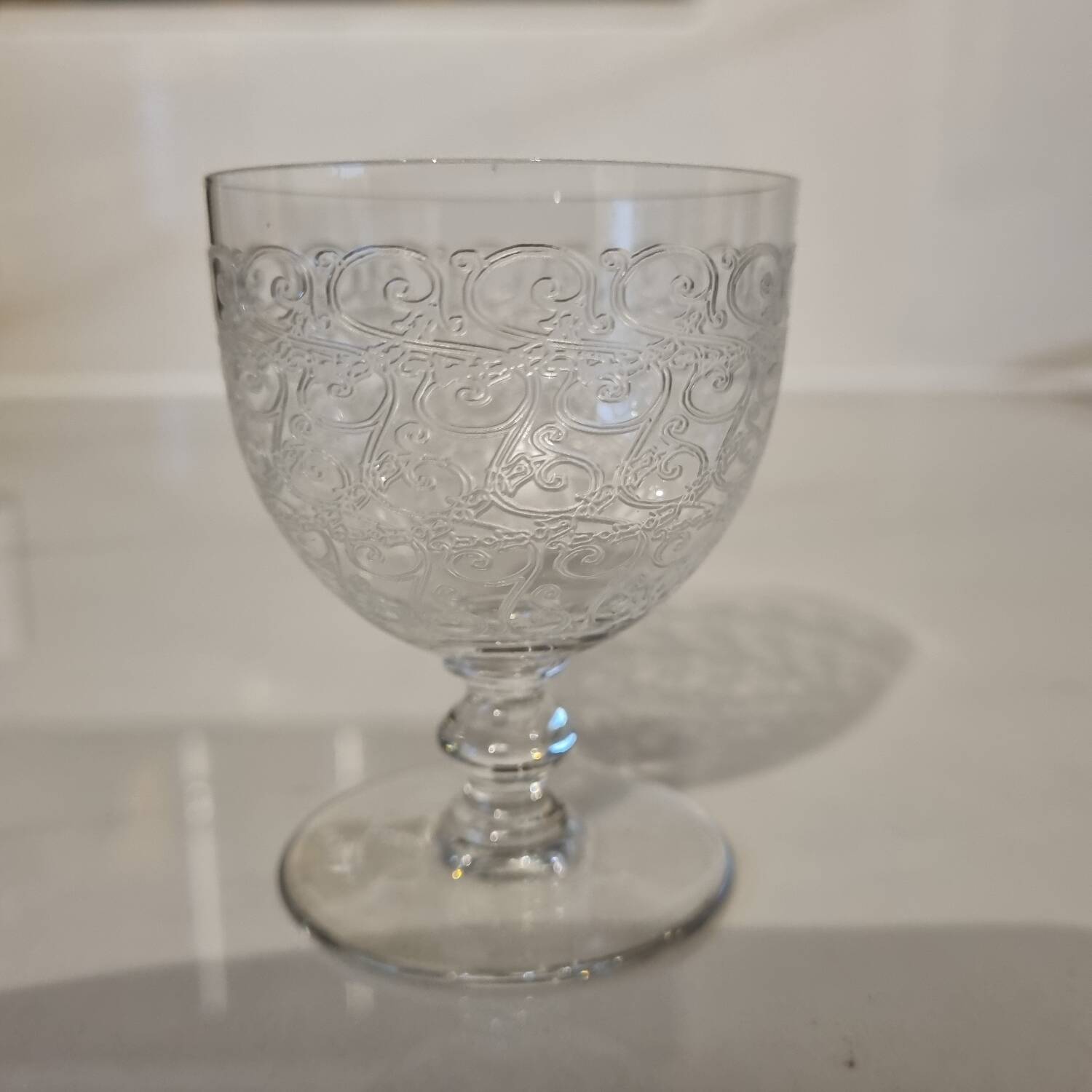 White wine glass, Baccarat Rohan 1920