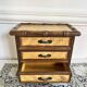 Vintage bamboo 3-drawer chest of drawers jewelry box