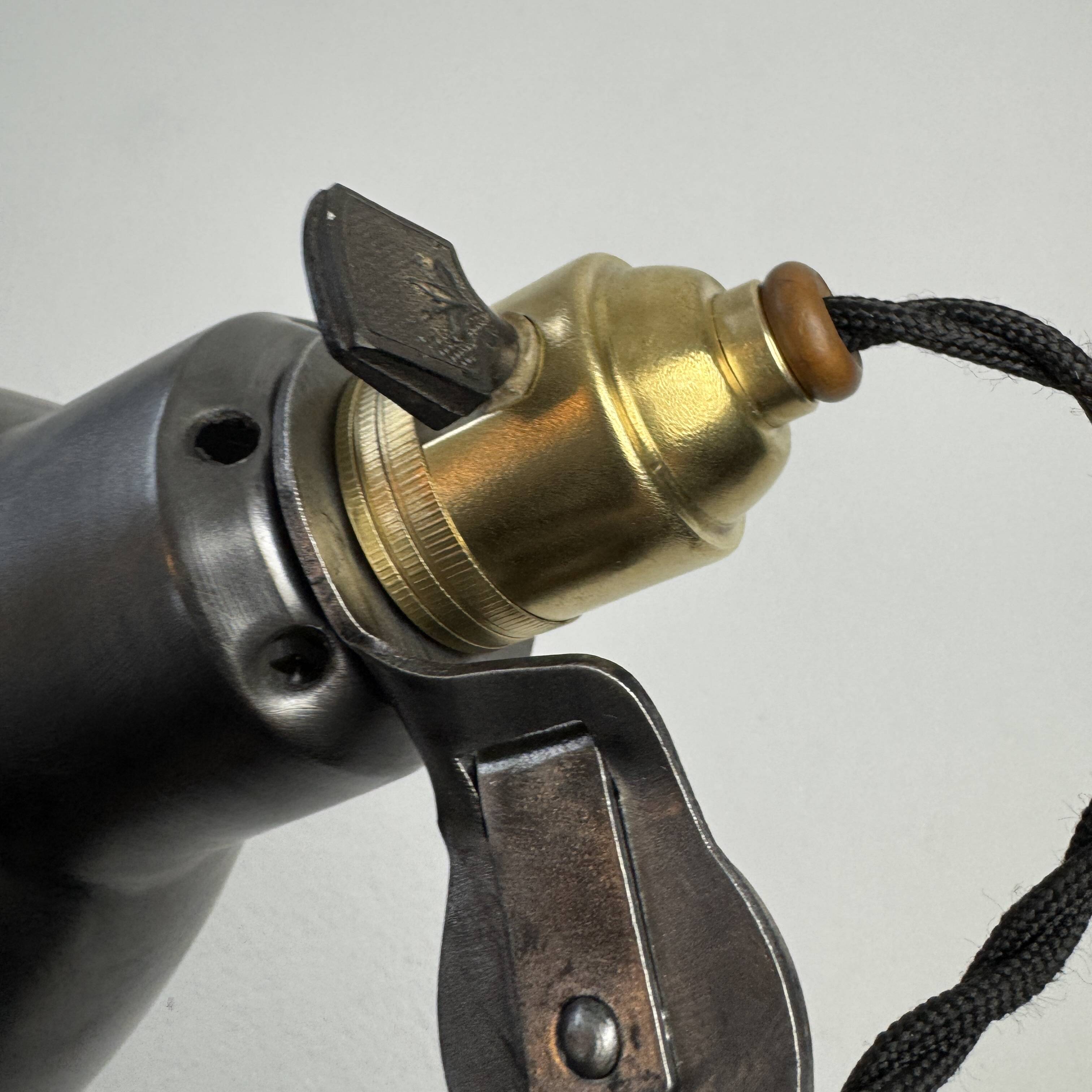 Old industrial clamp lamp "Gras Ravel" no. 204 semi-fixed