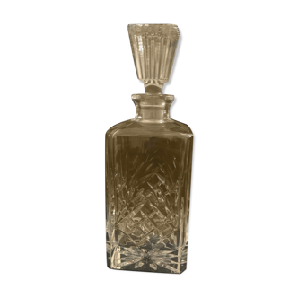 Whiskey decanter, crystal, Etzel, signed