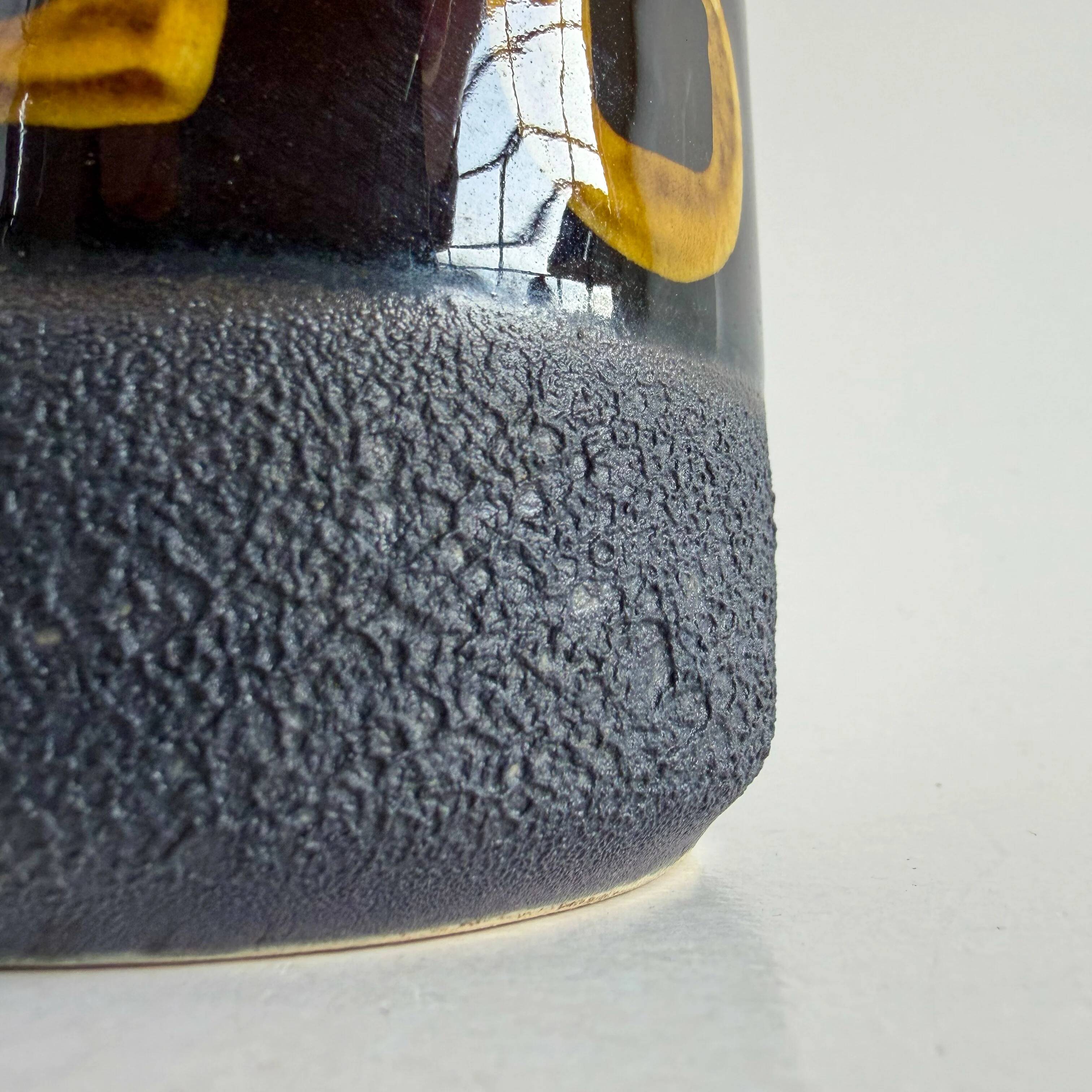 Vase West Germany black and amber