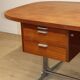 Vintage desk by George Nelson in wood and aluminum, 1960s