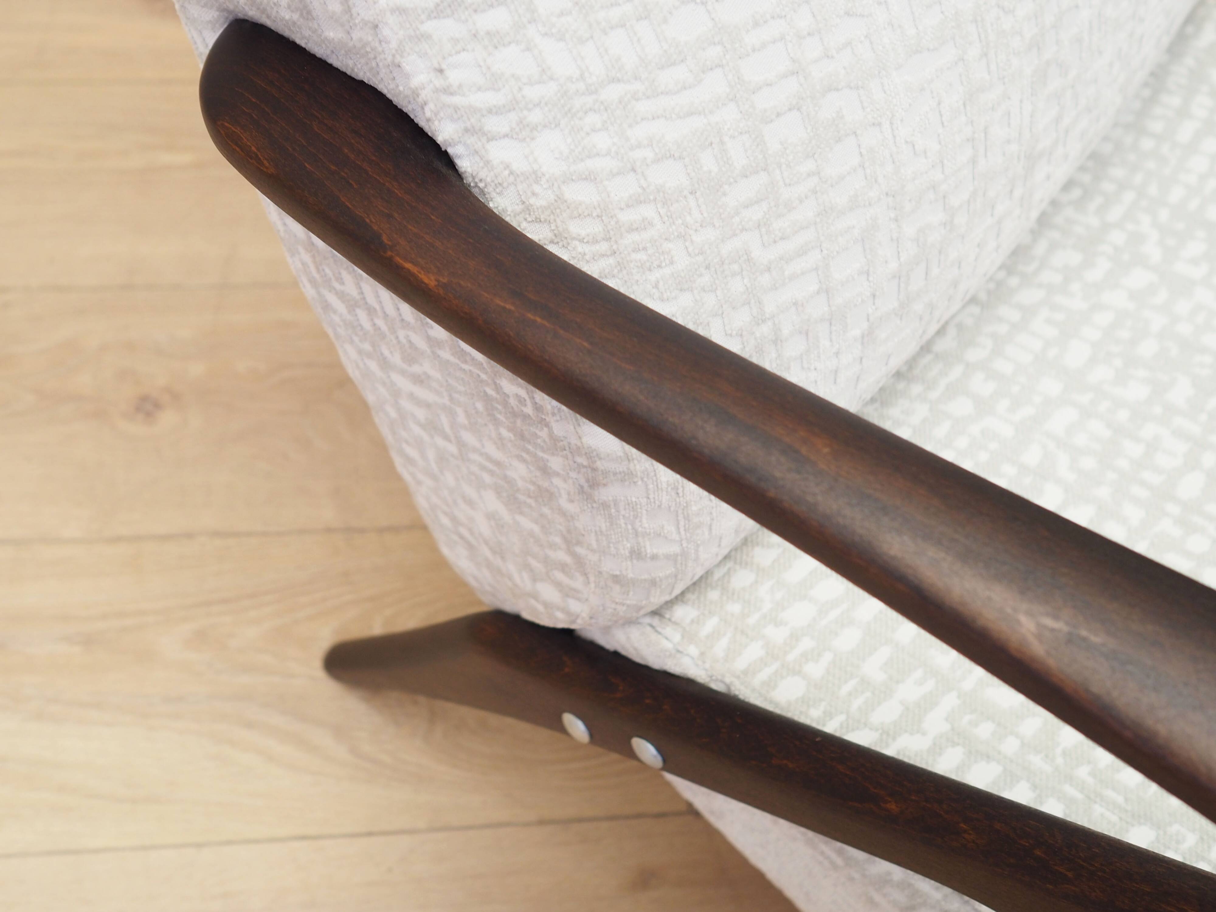 Beech armchair, Italian design, 1970s, production: Italy