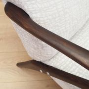 Beech armchair, Italian design, 1970s, production: Italy