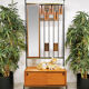 Midcentury vintage design coat & hat rack mirror
