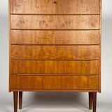 Scandinavian teak chest of drawers from the 1960s.