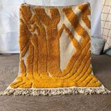 Beni Oura Orange Handwoven Rug, Size 100 x 200 cm