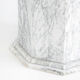 Vintage octagonal table in white marble. France, 70s
