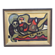 Huile sur carton par Guy Rougon 1970