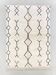 Moroccan Berber carpet Beni Ouarain with black patterns 2.60x1.60m