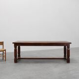 Large French Provincial rustic Oak Table, ca. 1900