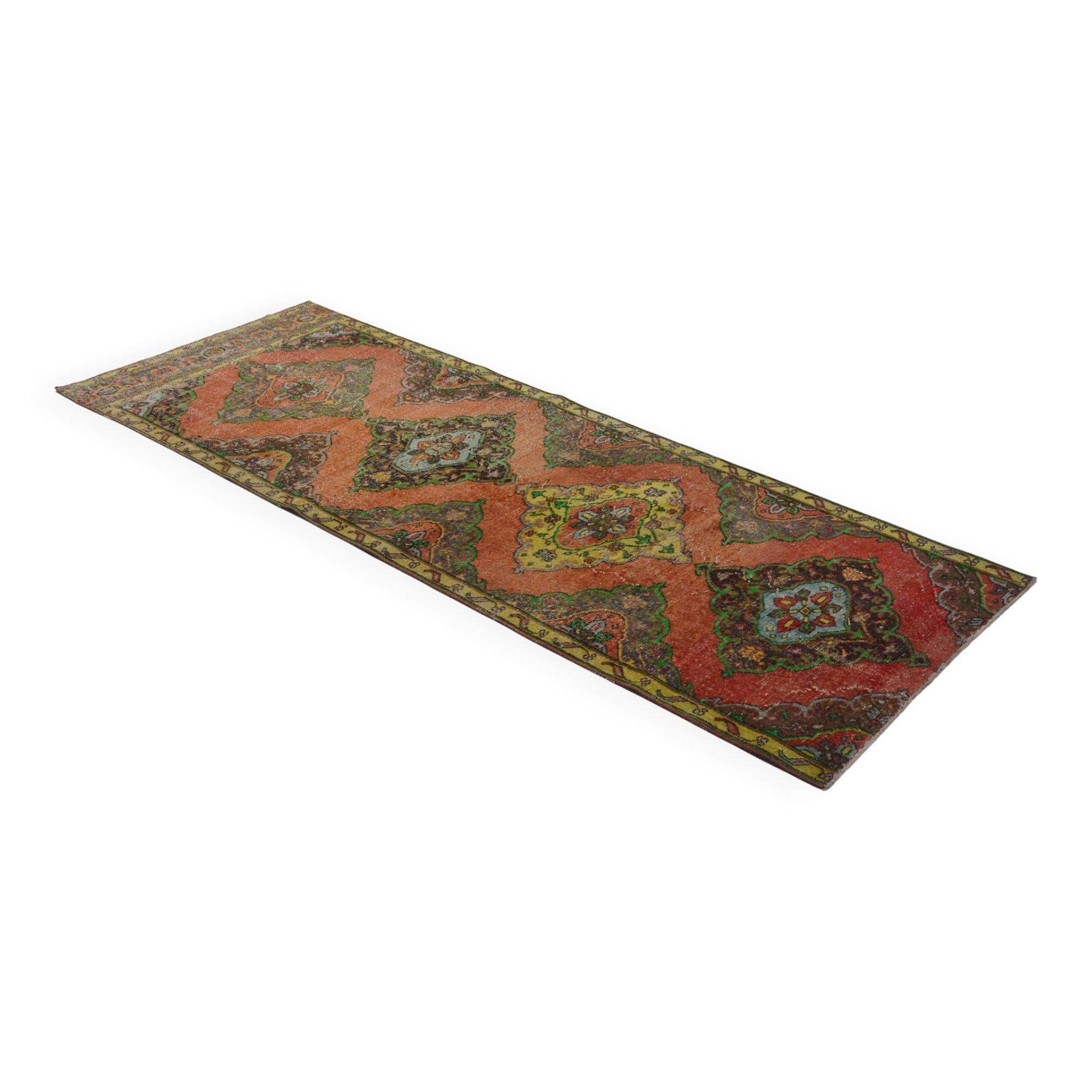 Tapis Anatolien Vintage Fait Main – Années 1950, 270x102 cm