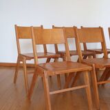 Set of 12 Scandinavian chairs compass feet
