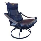 Siesta lounge leather 1970 ake fribytter by nelo mobler suede