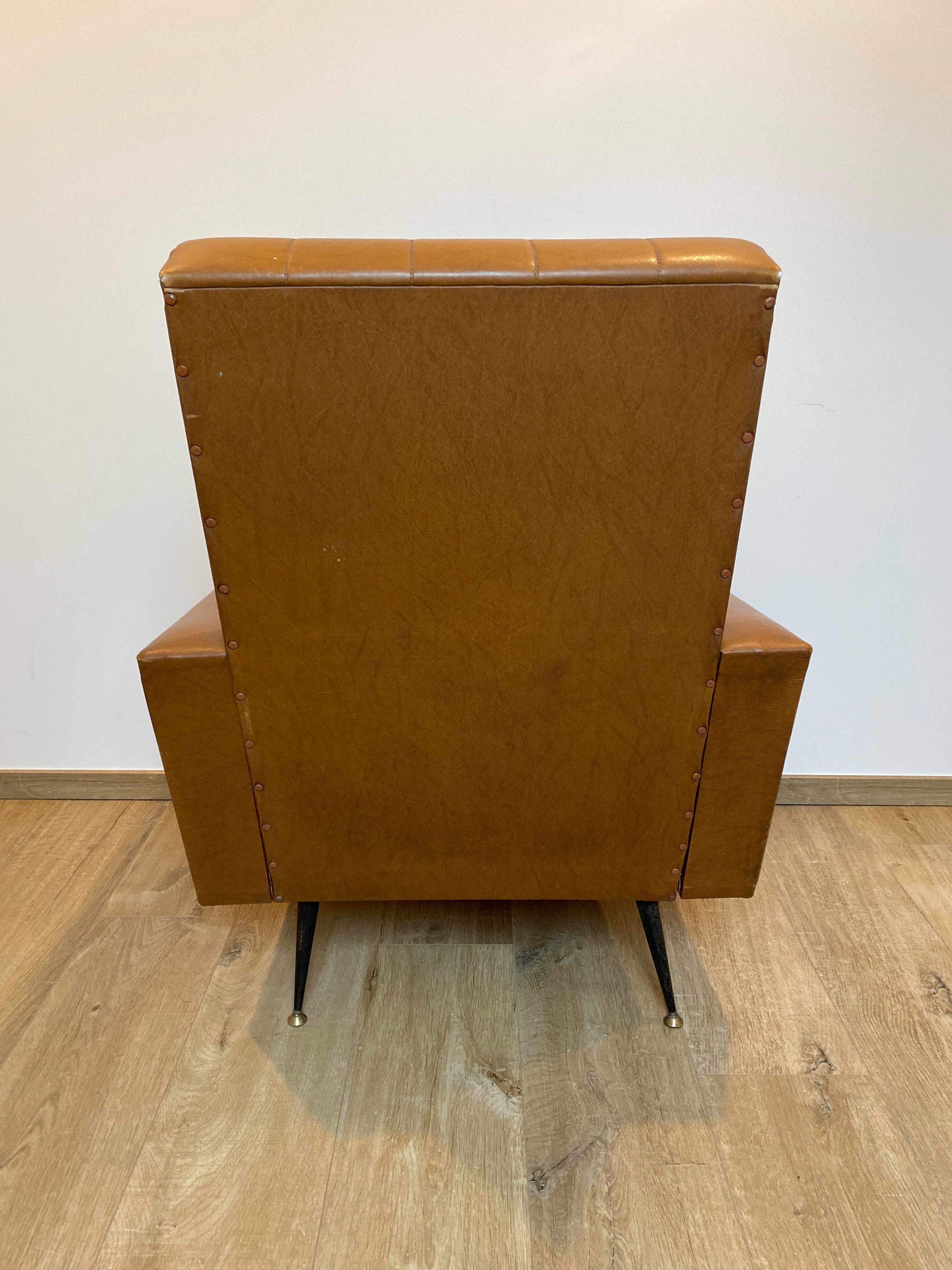 Imitation leather armchair