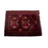 Afghan fringed wool vintage rug 103x79cm