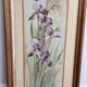 Pair of Art Nouveau Decorative Panels with Purple and Yellow Irises. Work