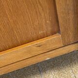 Commode et penderie en bois et rotin