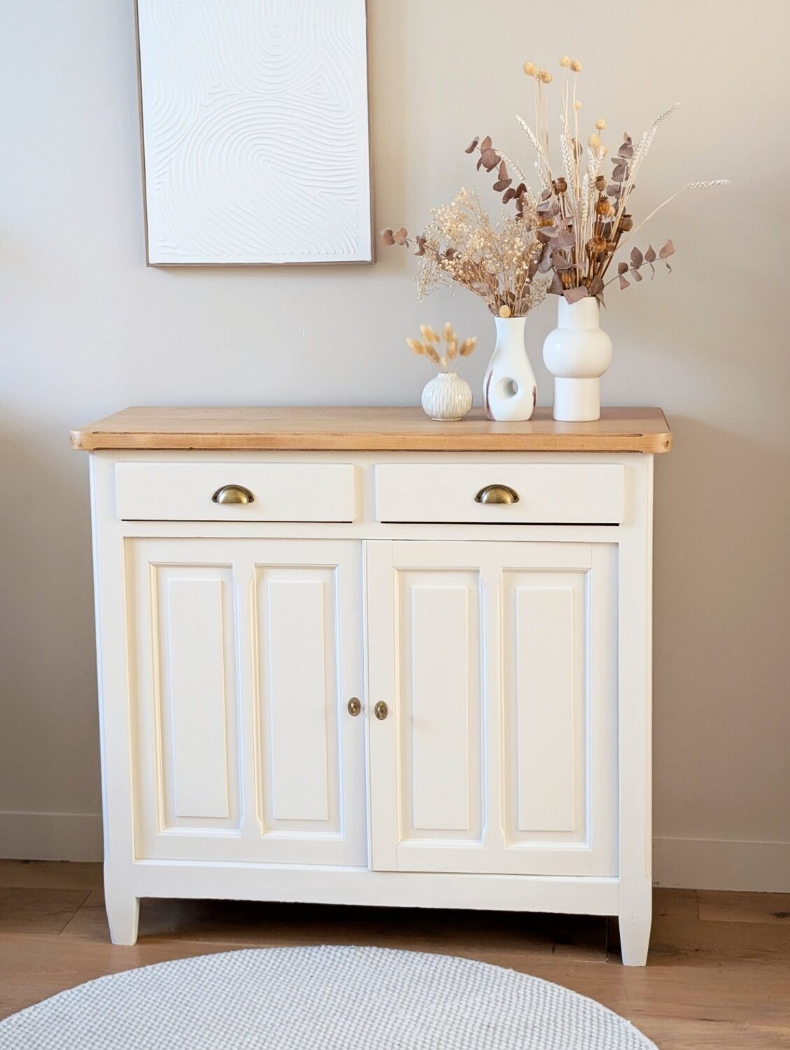 Renovated solid wood Parisian buffet