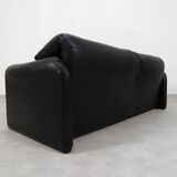 Cassina Maralunga 2,5 seater - black leather