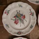 Lunéville earthenware, flat plates, Ket G, Reverbere