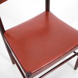 Suite of 4 Scandinavian chairs in Rio rosewood