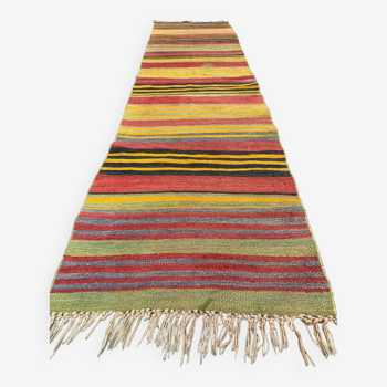 Old Turkish narrow Kilim Runner 251x61 cm shabby chic, vintage kelim