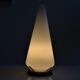 Lampe de table vers 1950 60 en verre opalin blanc